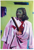 'Carefull with that gun Gene!', 2017, oil on canvas, 75 x 50 cm.