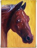 'My Kingdom for a horse XII', 2019, oil on canvas, 24 x 18 cm.